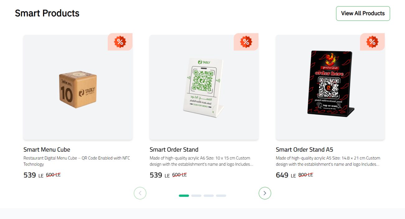 Smart products: NFC and QR stands