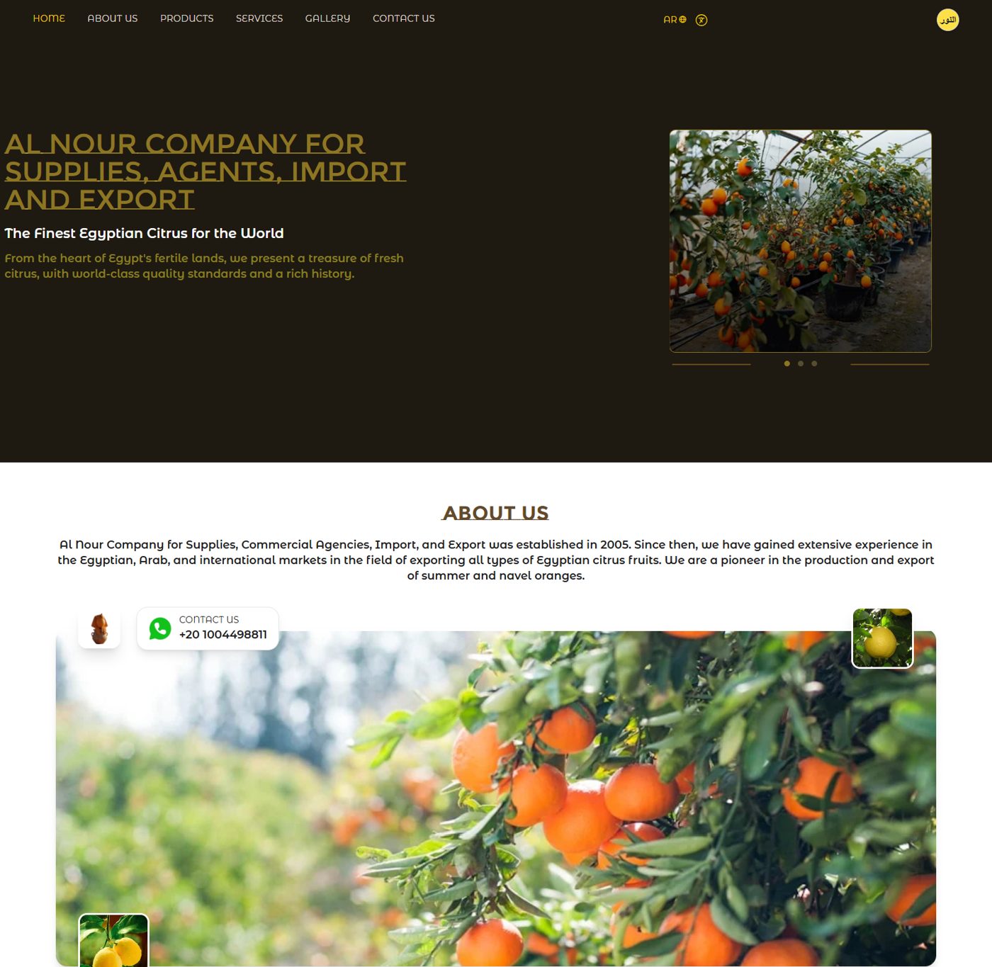 Al Nour Worldwide corporate website